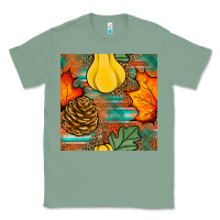 Sage fall pumpkins seamless pattern Classic Tee - BundleAndBundleShop