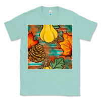 Seafoam fall pumpkins seamless pattern Classic Tee - BundleAndBundleShop