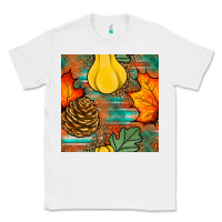 White fall pumpkins seamless pattern Classic Tee - BundleAndBundleShop