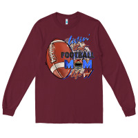 Burgundy livin' that football mom life Long Sleeve Tee - Zillion Design Studio
