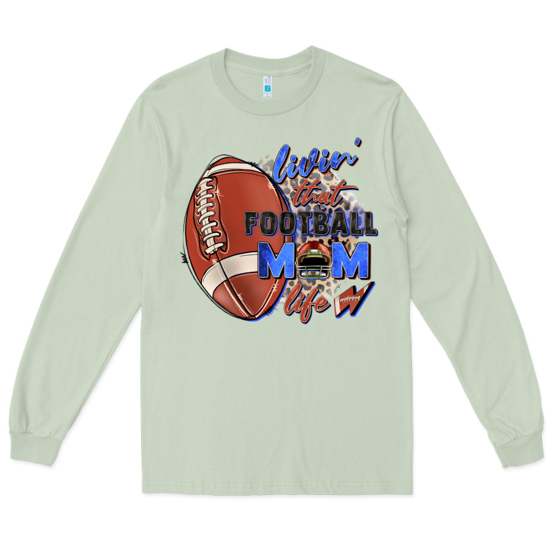 Livin' That Football Mom Life Long Sleeve Tee by Zillion Design Studio | Teevron