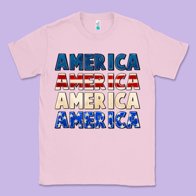 America 4th Of July Classic Tee Designed By Cowgirlartshop