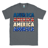 Charcoal Heather America 4th of July Classic Tee - CowGirlArtShop