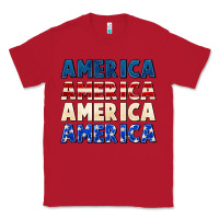 Red America 4th of July Classic Tee - CowGirlArtShop