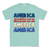 Seafoam America 4th of July Classic Tee - CowGirlArtShop