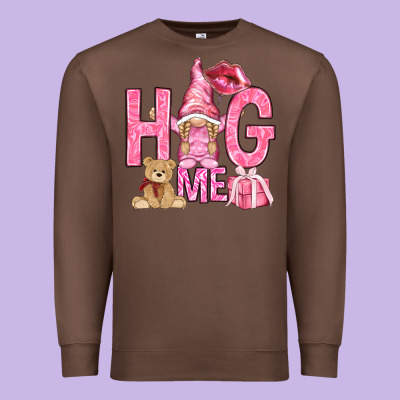Hug Me With Gnome Premium Sweatshirt Designed By Nancycooperartshop