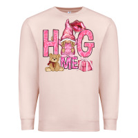 Pale Pink hug me with gnome Premium Sweatshirt - NancyCooperArtShop