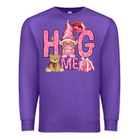 Purple hug me with gnome Premium Sweatshirt - NancyCooperArtShop