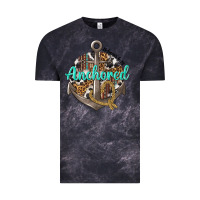 Cloud Black anchored hebrews 6 19 Vintage Tee - texasbilliewilder