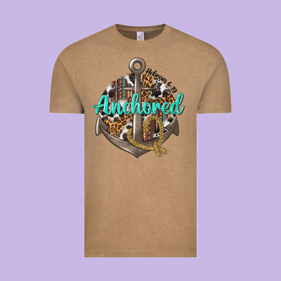 Anchored Hebrews 6 19 Vintage Tee Designed By Texasbilliewilder