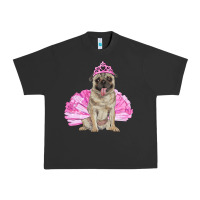 Pigment Black balerina pug with tutu Urban Heavy Tee - RanaPortraitStore