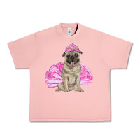 Salmon balerina pug with tutu Urban Heavy Tee - RanaPortraitStore