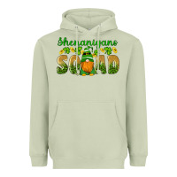 Matcha shenanigans squad gnomes shamrock gold leopard glitter Heavyweight Hoodie - Artiststas