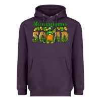Plum shenanigans squad gnomes shamrock gold leopard glitter Heavyweight Hoodie - Artiststas