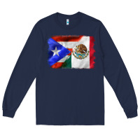 Navy mexico and puerto rico Long Sleeve Tee - CTS Tumbler Store