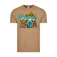 Vintage Coffee blessed nana with sunflowers Vintage Tee - texasbilliewilder
