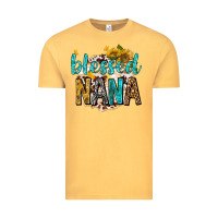 Vintage Mustard blessed nana with sunflowers Vintage Tee - texasbilliewilder