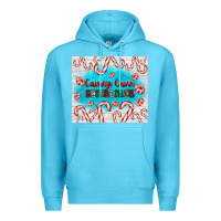 Ocean Blue candy cane Christmas Premium Hoodie - AdoDesignShop