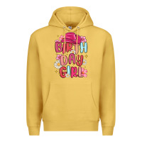 Antique Gold birthday girl Premium Hoodie - MaliasSmallBusiness