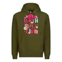 Army Green birthday girl Premium Hoodie - MaliasSmallBusiness