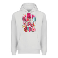Dove Grey birthday girl Premium Hoodie - MaliasSmallBusiness