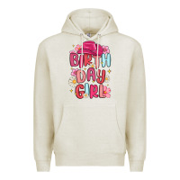 Oatmeal Heather birthday girl Premium Hoodie - MaliasSmallBusiness