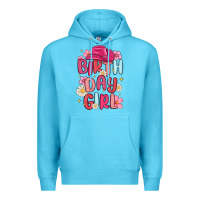 Ocean Blue birthday girl Premium Hoodie - MaliasSmallBusiness