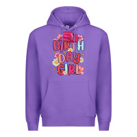Purple birthday girl Premium Hoodie - MaliasSmallBusiness