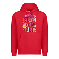 Red birthday girl Premium Hoodie - MaliasSmallBusiness