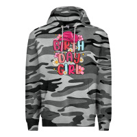 Slate Camo birthday girl Premium Hoodie - MaliasSmallBusiness