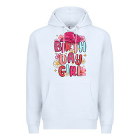 White birthday girl Premium Hoodie - MaliasSmallBusiness