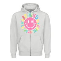 Dove Grey be kind to you mind Zipper Hoodie - JahusDesignShop