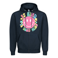 Navy be kind to you mind Zipper Hoodie - JahusDesignShop