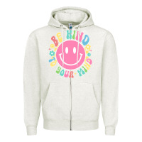 Oatmeal Heather be kind to you mind Zipper Hoodie - JahusDesignShop