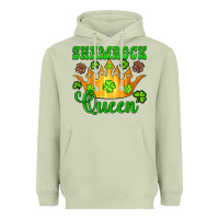 Matcha shamrock queen crown leopard glitter Heavyweight Hoodie - Artiststas