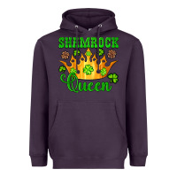 Plum shamrock queen crown leopard glitter Heavyweight Hoodie - Artiststas