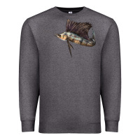 Charcoal Heather Atlantic Sailfish Illustrations Premium Sweatshirt - LillyAllenDesigns
