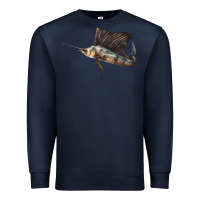 Navy Atlantic Sailfish Illustrations Premium Sweatshirt - LillyAllenDesigns