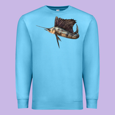 Atlantic Sailfish Illustrations Premium Sweatshirt Designed By Lillyallendesigns