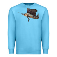 Ocean Blue Atlantic Sailfish Illustrations Premium Sweatshirt - LillyAllenDesigns
