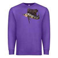 Purple Atlantic Sailfish Illustrations Premium Sweatshirt - LillyAllenDesigns