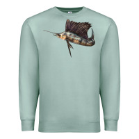 Seafoam Atlantic Sailfish Illustrations Premium Sweatshirt - LillyAllenDesigns