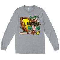 Heather Grey livin' that softball mom life Long Sleeve Tee - Zillion Design Studio