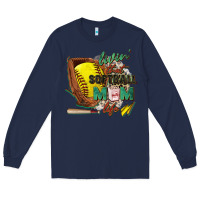 Navy livin' that softball mom life Long Sleeve Tee - Zillion Design Studio