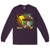 Plum livin' that softball mom life Long Sleeve Tee - Zillion Design Studio