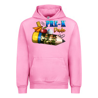 Fuchsia Pink pre k dude Urban Hoodie - BundleAndBundleShop