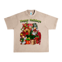 French Oak happy holidays gnomes truck Urban Heavy Tee - BarkalooDesign