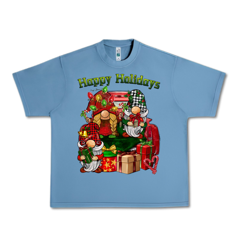 Happy Holidays Gnomes Truck Urban Heavy Tee by BarkalooDesign | Teevron