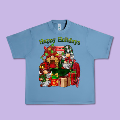 Happy Holidays Gnomes Truck Urban Heavy Tee Designed By Barkaloodesign