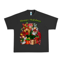 Pigment Black happy holidays gnomes truck Urban Heavy Tee - BarkalooDesign